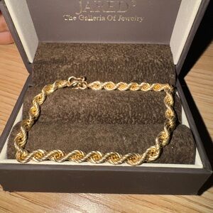 10k Solid Gold Rope Bracelet